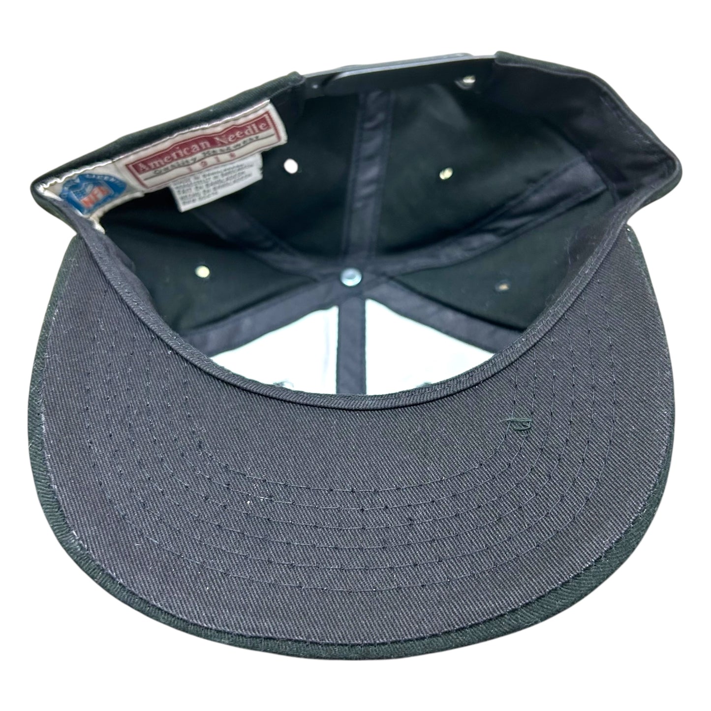 Vintage 1990s American Needle Carolina Panthers Black Snapback Hat - One Size