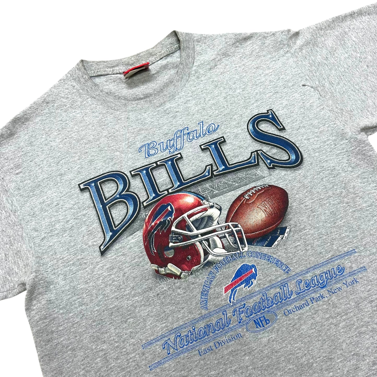 Late 2000s Buffalo Bills Grey Graphic T-Shirt - Size Medium (Fits M/L)