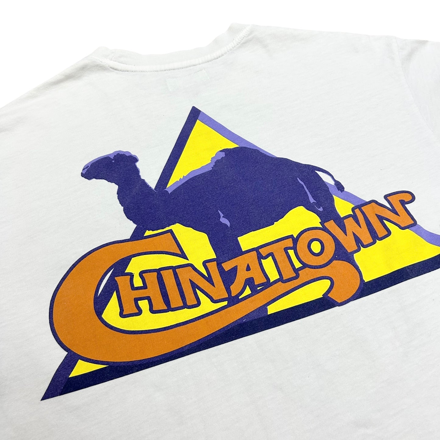 Modern Chinatown Market Camel White Graphic T-Shirt - Size Medium