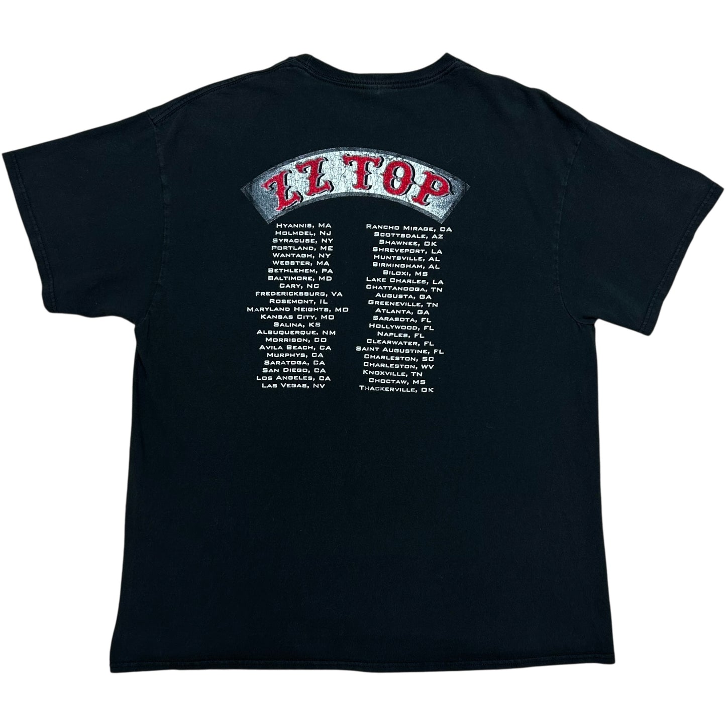 Modern ZZ Top Black Tour Graphic T-Shirt - Size XL (Fits L/XL)