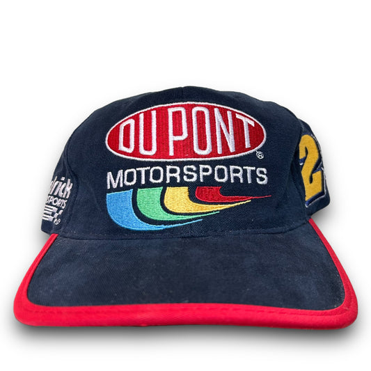 Early 2000s Jeff Gordon/Dupont Motorsports Navy Blue Embroidered Snapback Hat - One Size