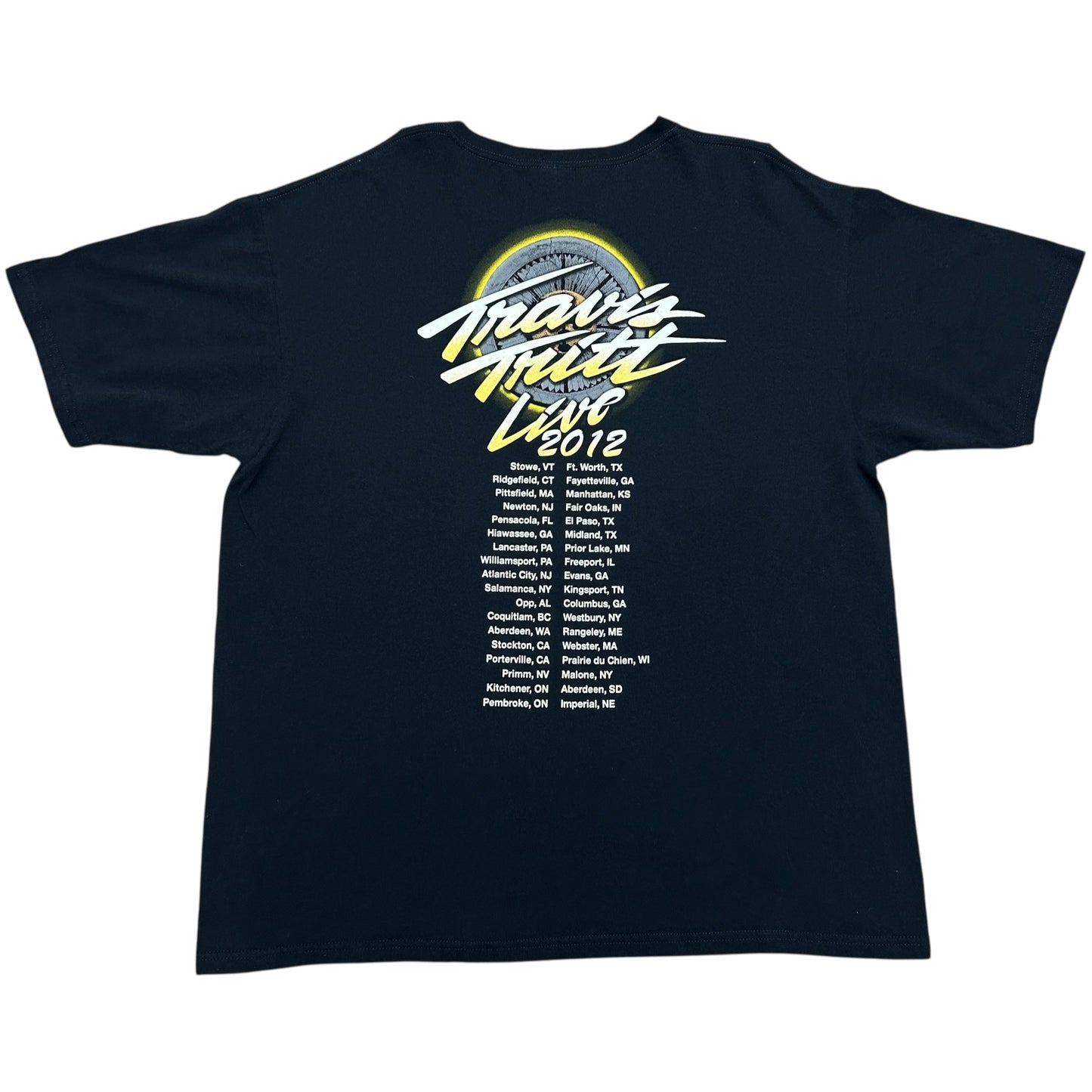 Early 2010s Travis Tritt Live Black Tour Graphic T-Shirt - Size XL (Boxy Fit)