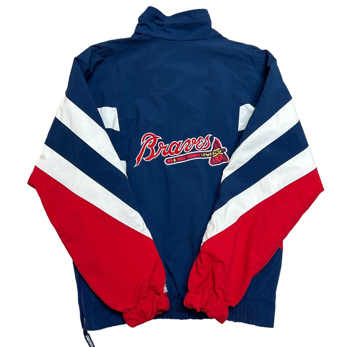 Vintage 1990s Starter Atlanta Braves Half-Zip Jacket - Size Small (Fits S/M)