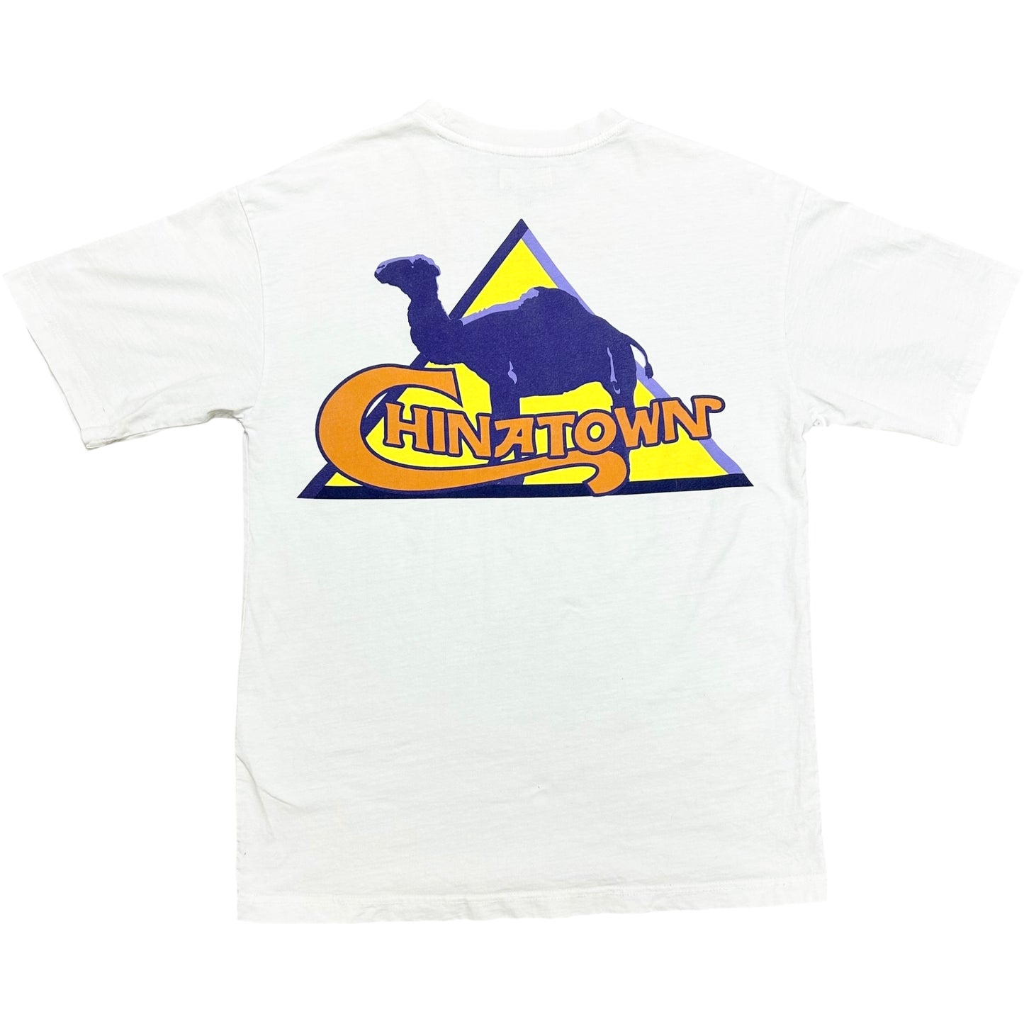 Modern Chinatown Market Camel White Graphic T-Shirt - Size Medium