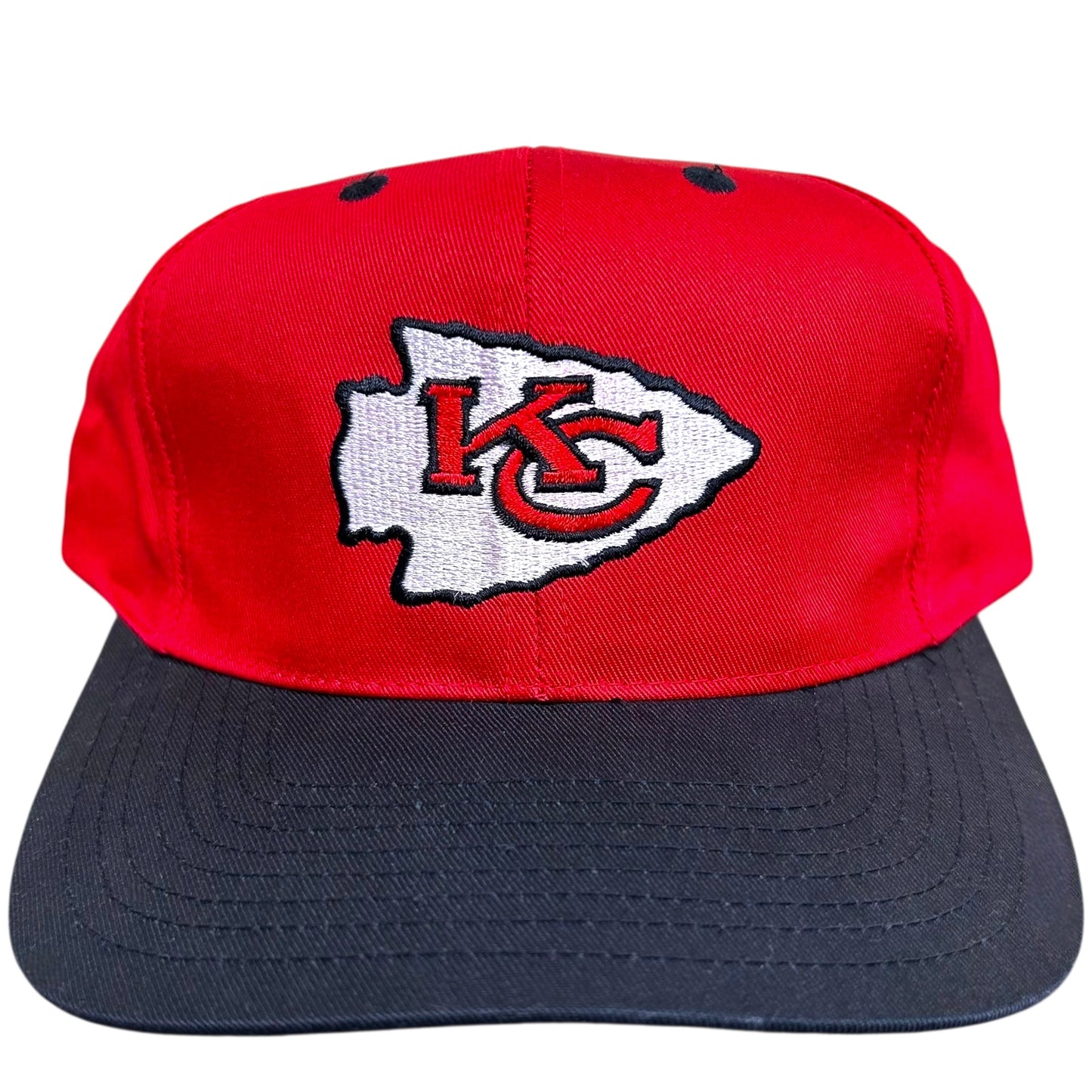 Vintage 1990s Logo 7 Kansas City Chiefs Red Snapback Hat - One Size