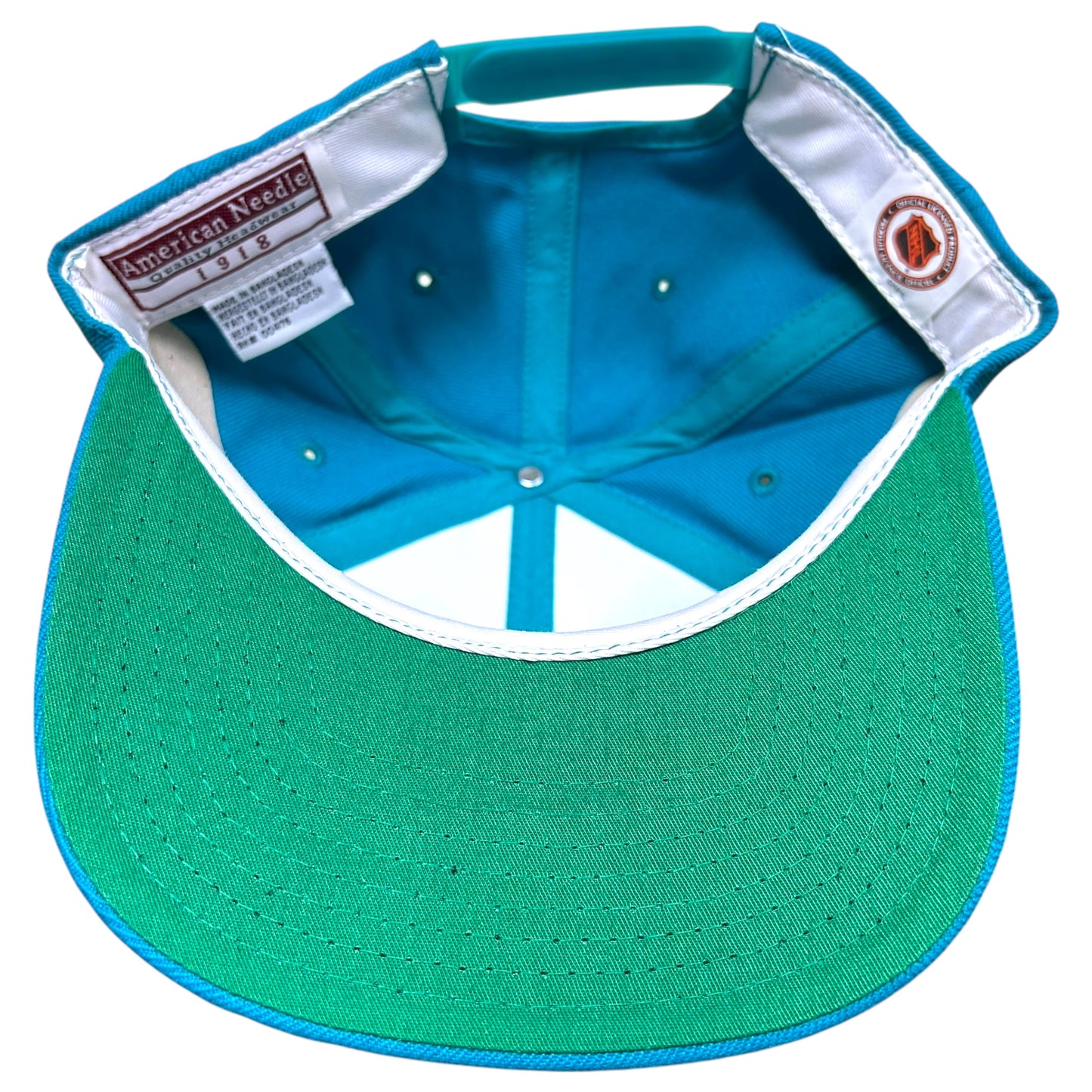 Vintage 1990s American Needle San Jose Sharks Teal Snapback Hat - One Size