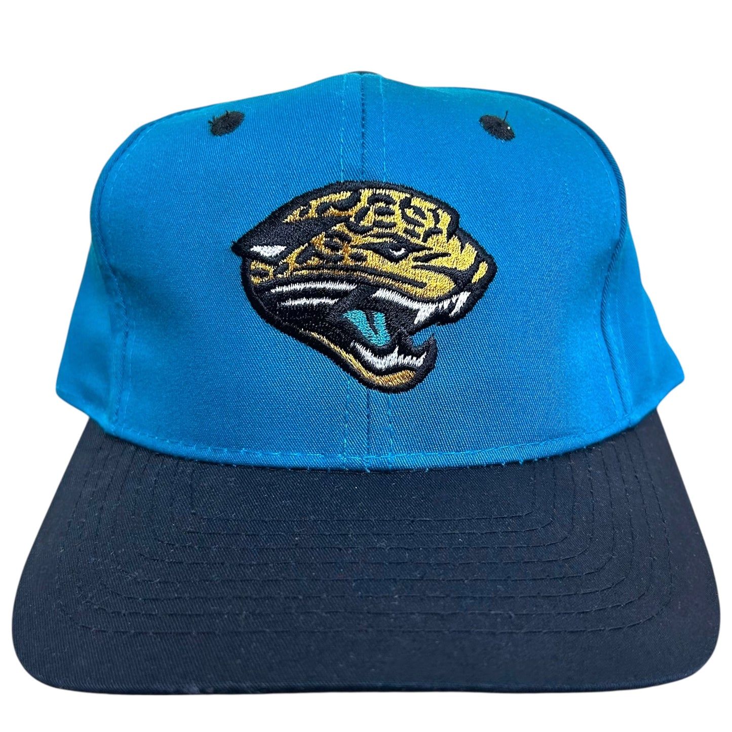 Vintage 1990s Logo 7 Jacksonville Jaguars Teal/Black Snapback - One Size