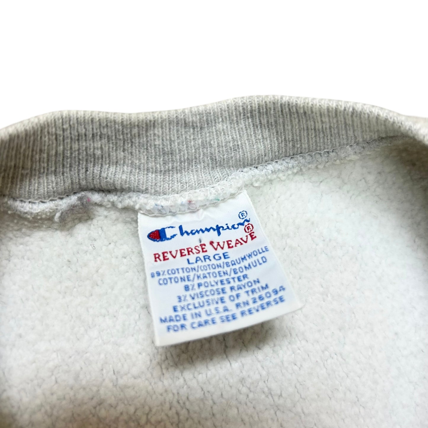 Vintage 1990s Champion Reverse Weave Culinary Institute of America Heather Grey Crewneck Sweatshirt - Size Large