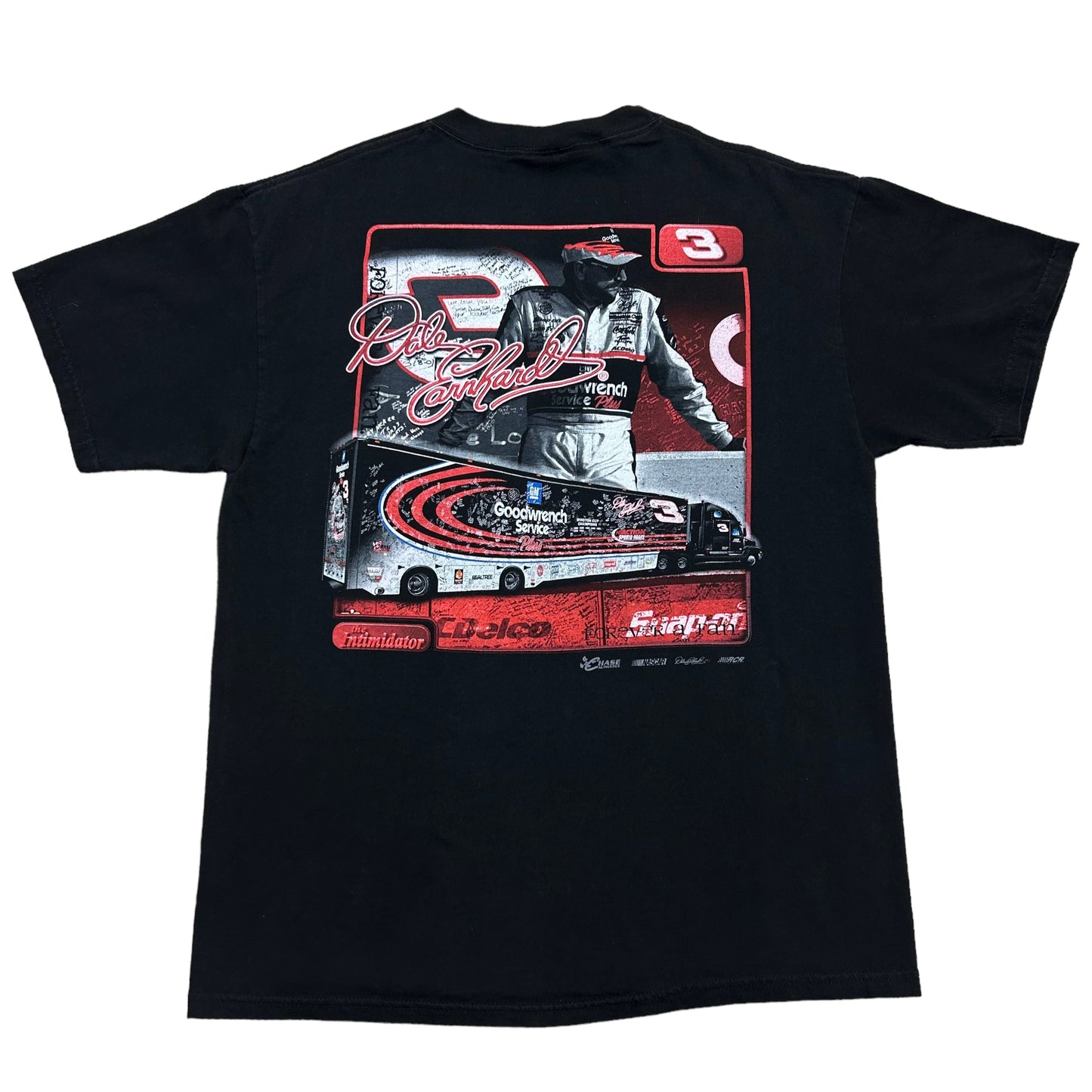 Vintage Y2K Dale Earnhardt “Forever The Man, Forever A Fan” Black Graphic T-Shirt - Size Medium