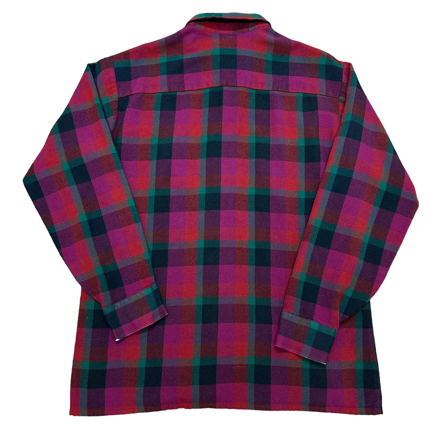 Vintage 1990s “Winterweight” By Van Heusen Red/Purple Flannel Shirt - Size Medium (Fits L/XL)