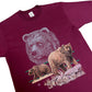 Vintage 1990s Bears/Wildlife Maroon Graphic T-Shirt - Size Large