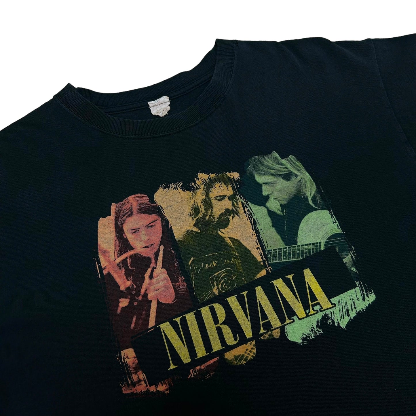 Late 2000s Nirvana Band Black Graphic T-Shirt - Size Large