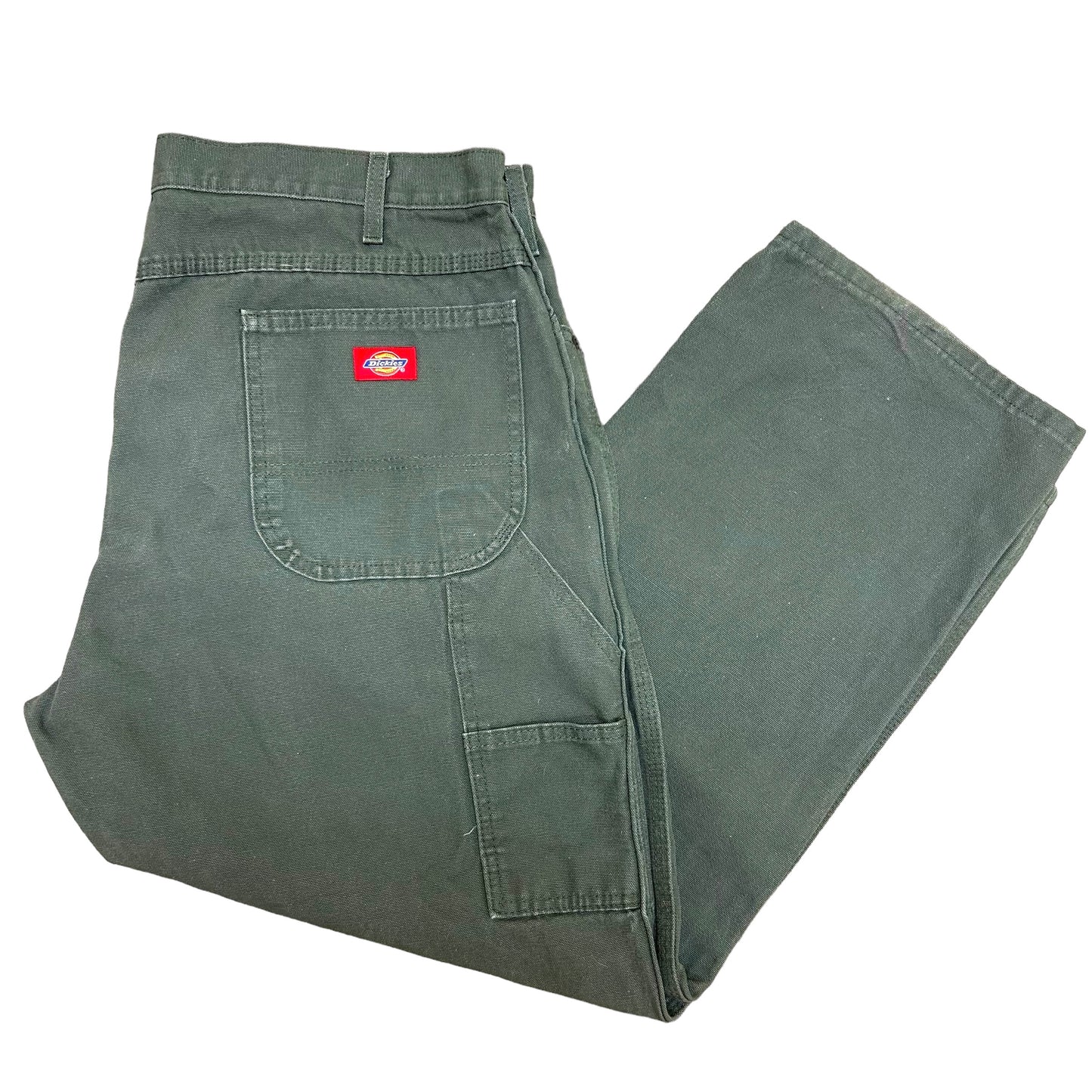 Early 2000s Dickies Green Canvas Carpenter Pants - Size 40” x 30”