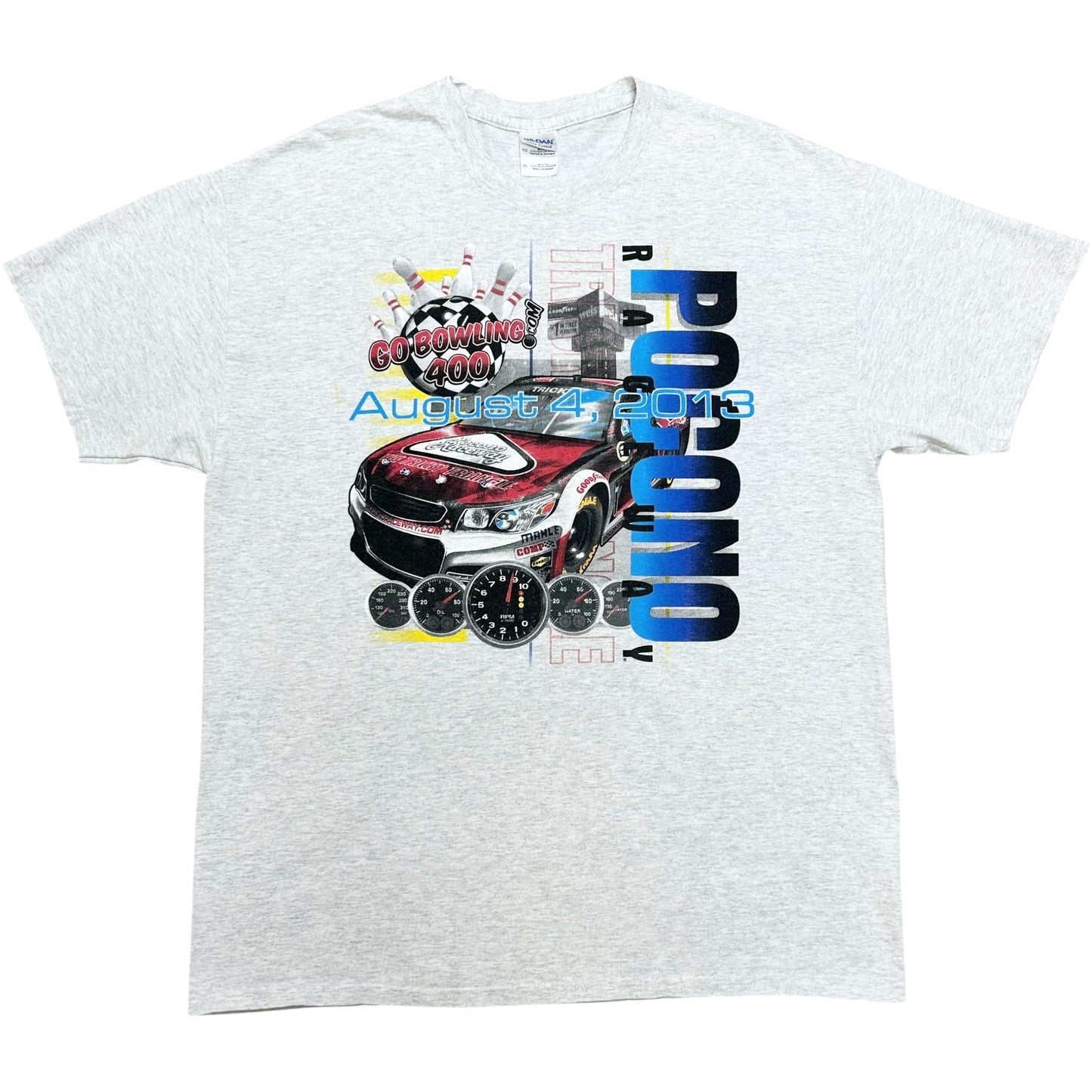 Early 2010s Pocono Raceway Grey Graphic T-Shirt - Size XL