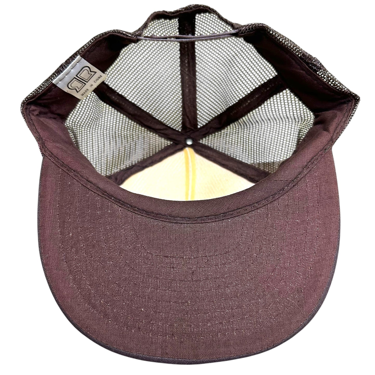 NWOT Vintage 1980s Wisconsin Tan/Brown Trucker Style Hat - One Size