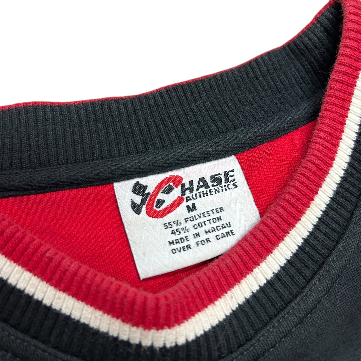 Late 2000s Chase Authentics Dale Earnhardt Sr. Black/Red Crewneck Sweatshirt - Size Medium (Fits M/L)