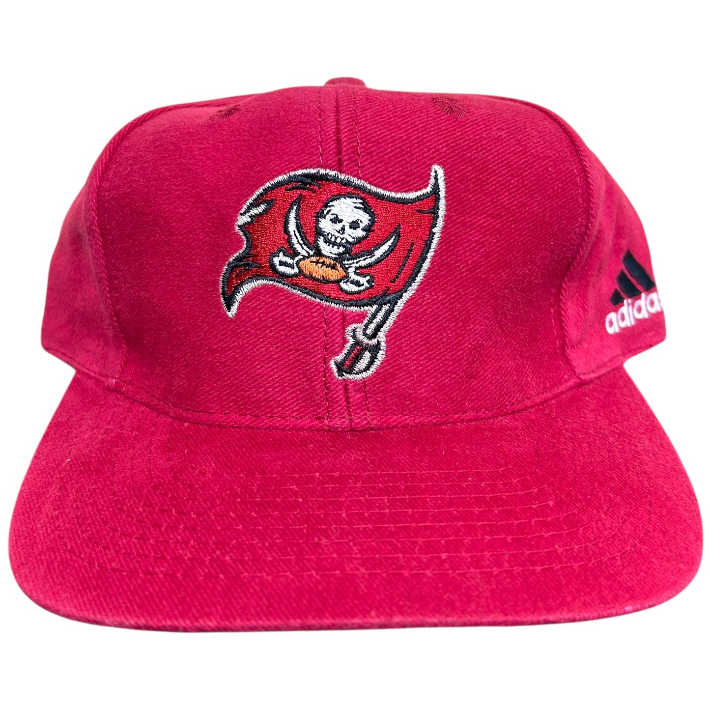 Early 2000s Adidas Tampa Bay Buccaneers Burgundy Strapback Hat - One Size