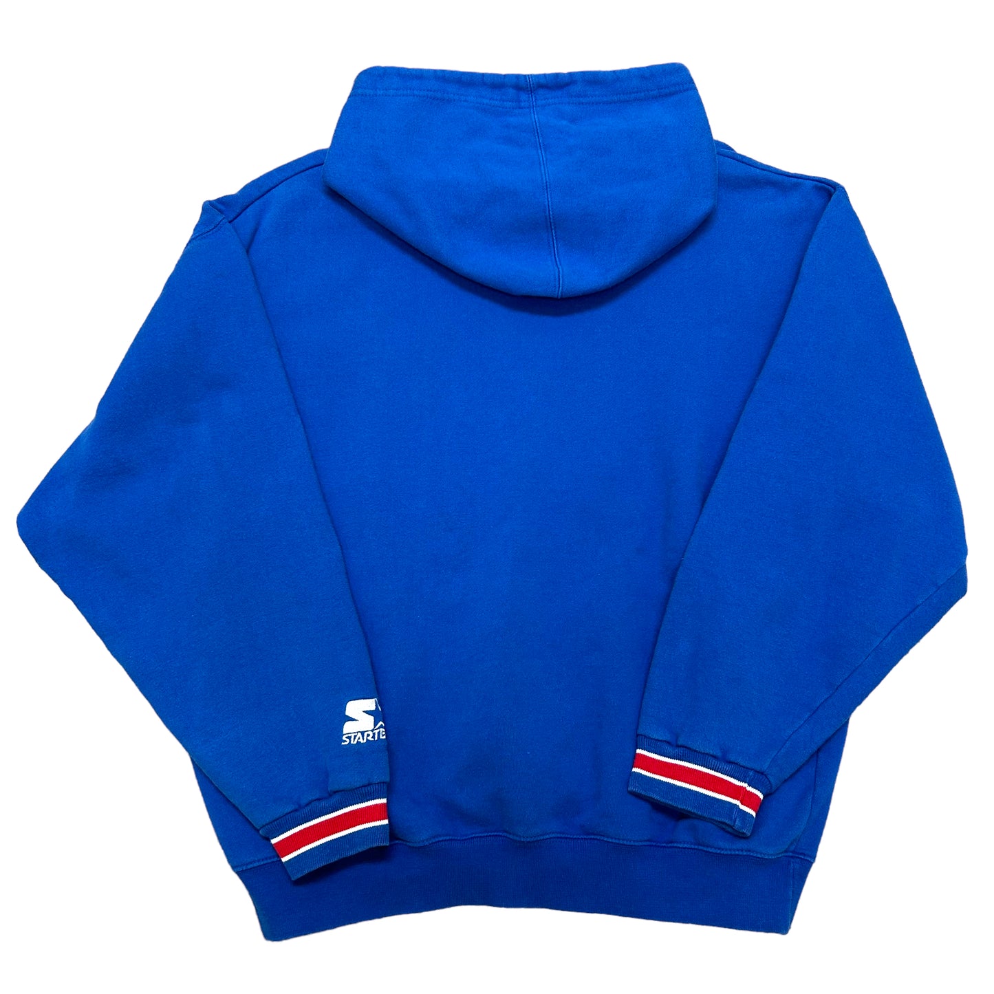 Vintage 1990s Starter Pro Line New York Giants Embroidered Logo Blue Hooded Sweatshirt - Size Medium