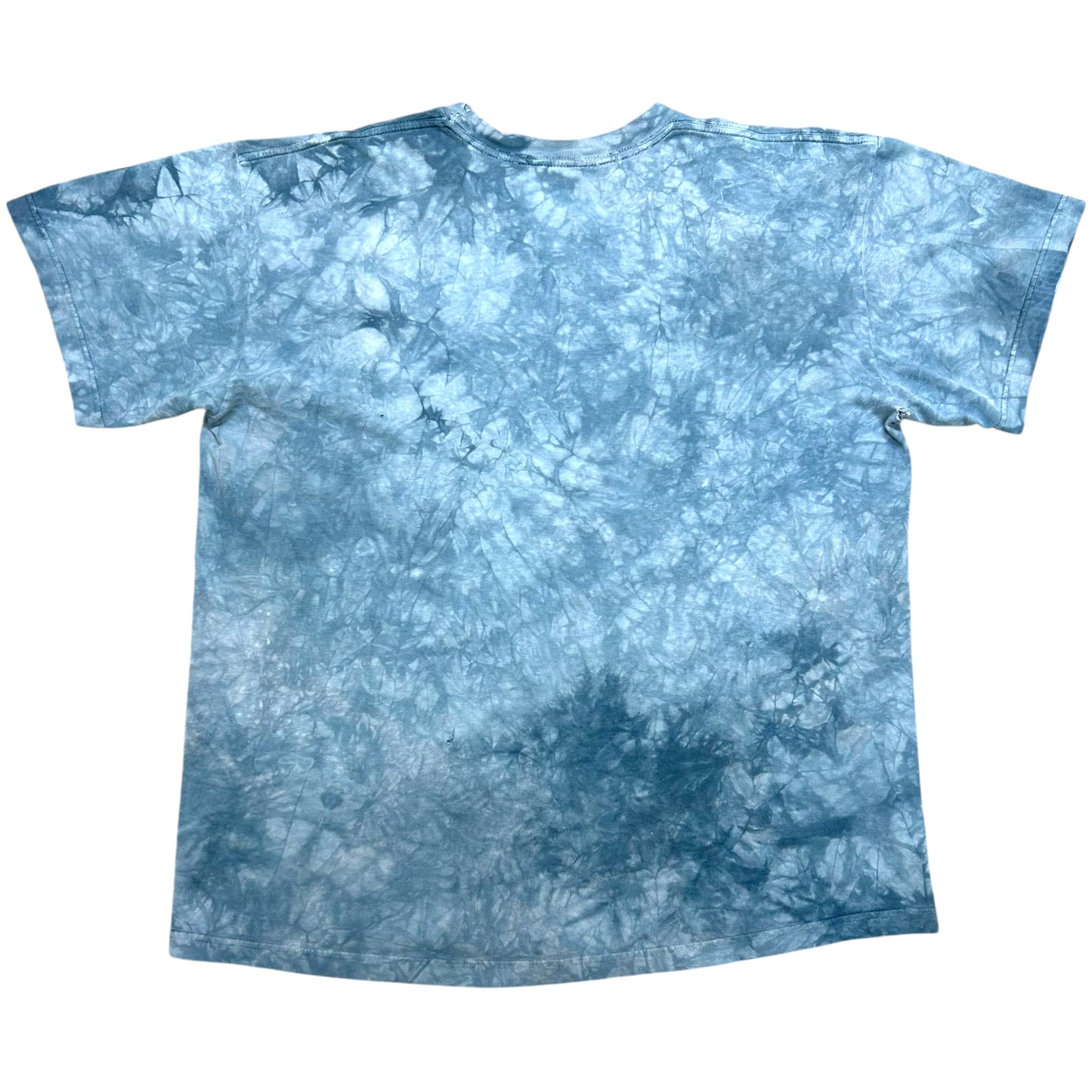 Vintage 1990s The Mountain Blue Tie-Dye Eagle Graphic T-Shirt - Size XL (Boxy Fit)
