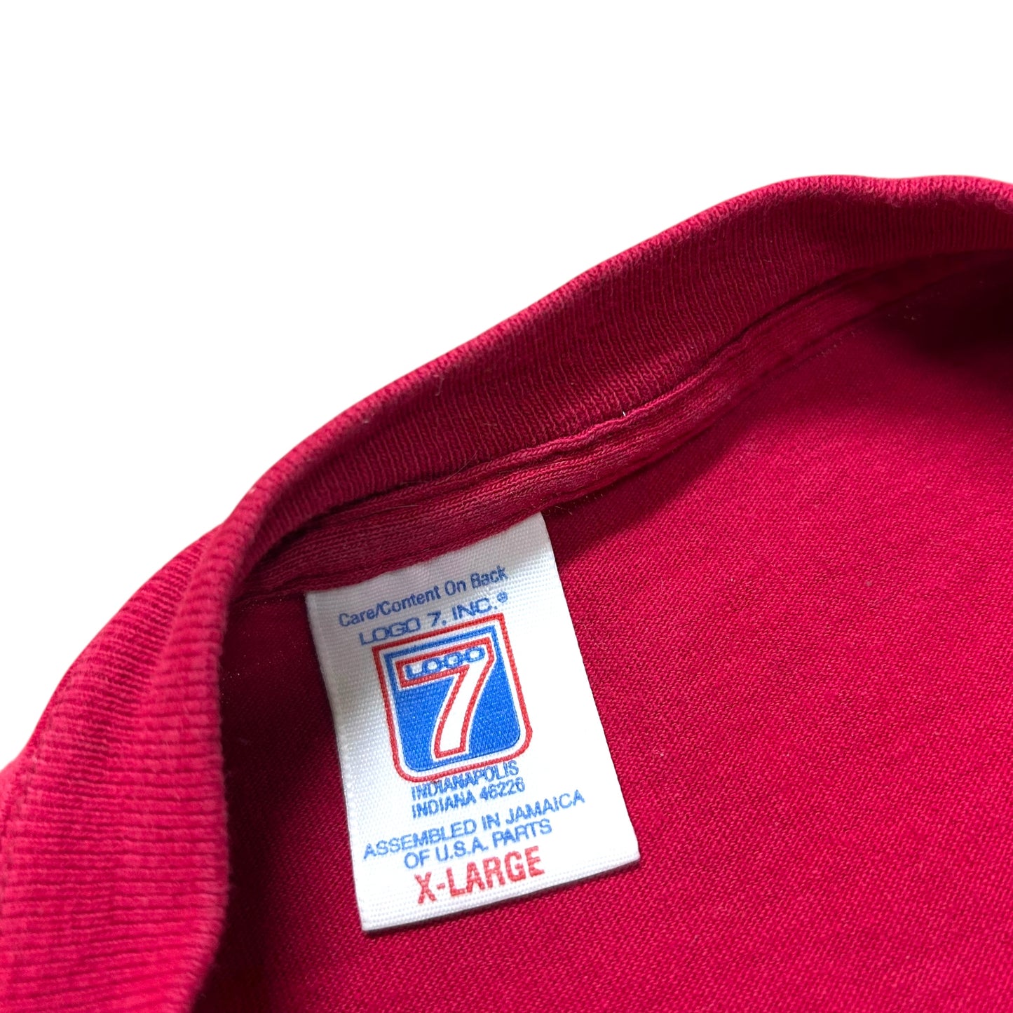 Vintage 1990s Logo 7 Phoenix Coyotes Red Graphic T-Shirt - Size XL