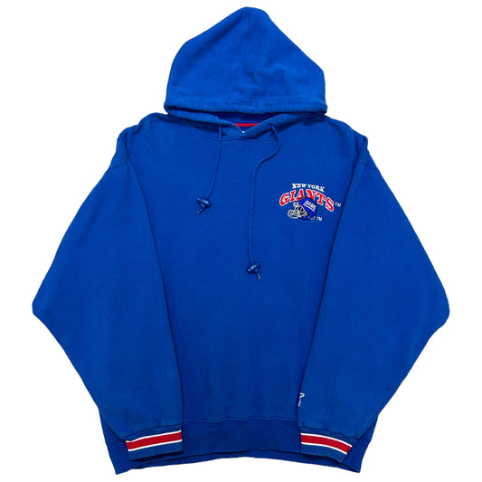 Vintage 1990s Starter Pro Line New York Giants Embroidered Logo Blue Hooded Sweatshirt - Size Medium