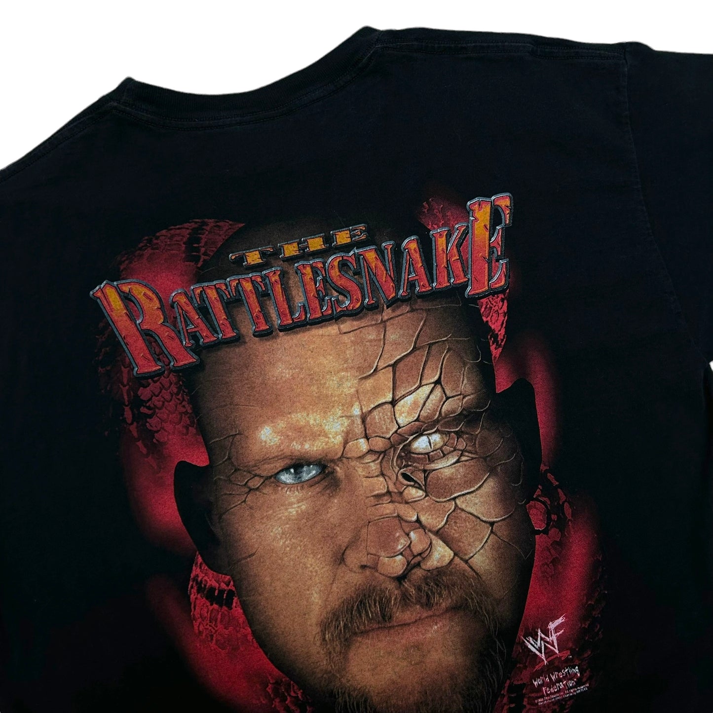 Vintage 1990s WWF Stone Cold Steve Austin “The Rattlesnake” Black Graphic T-Shirt - Size XL
