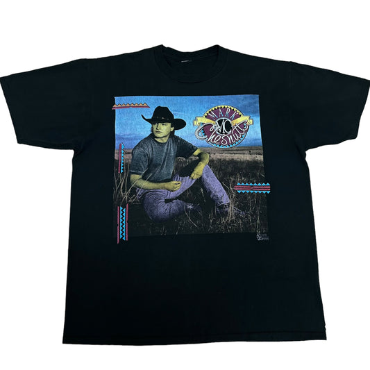 Vintage 1990s Mark Chesnutt “Almost Goodbye” Black Country Music Graphic T-Shirt - Size XL