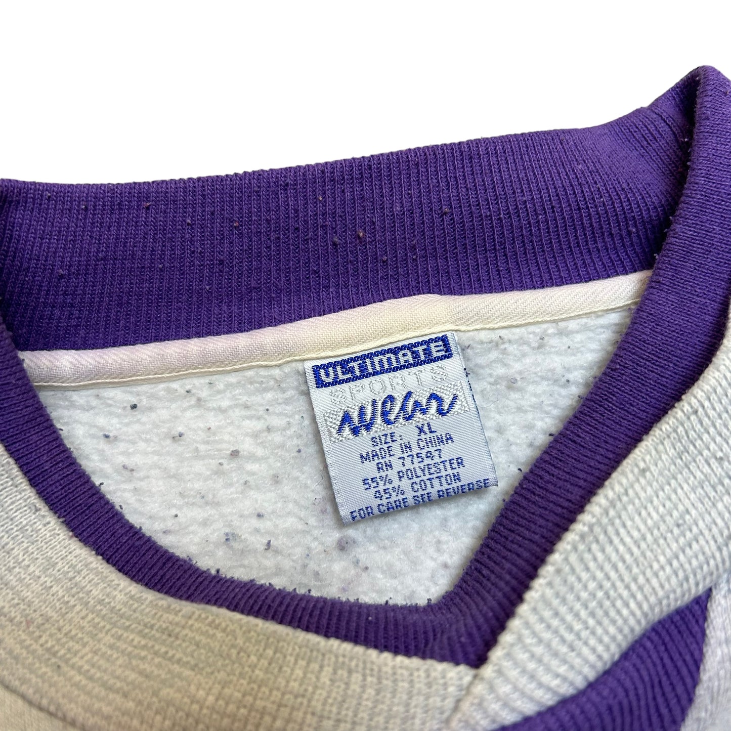 Vintage 1990s Arctic Cat Grey/Purple Crewneck Sweatshirt - Size XL (Fits L/XL)