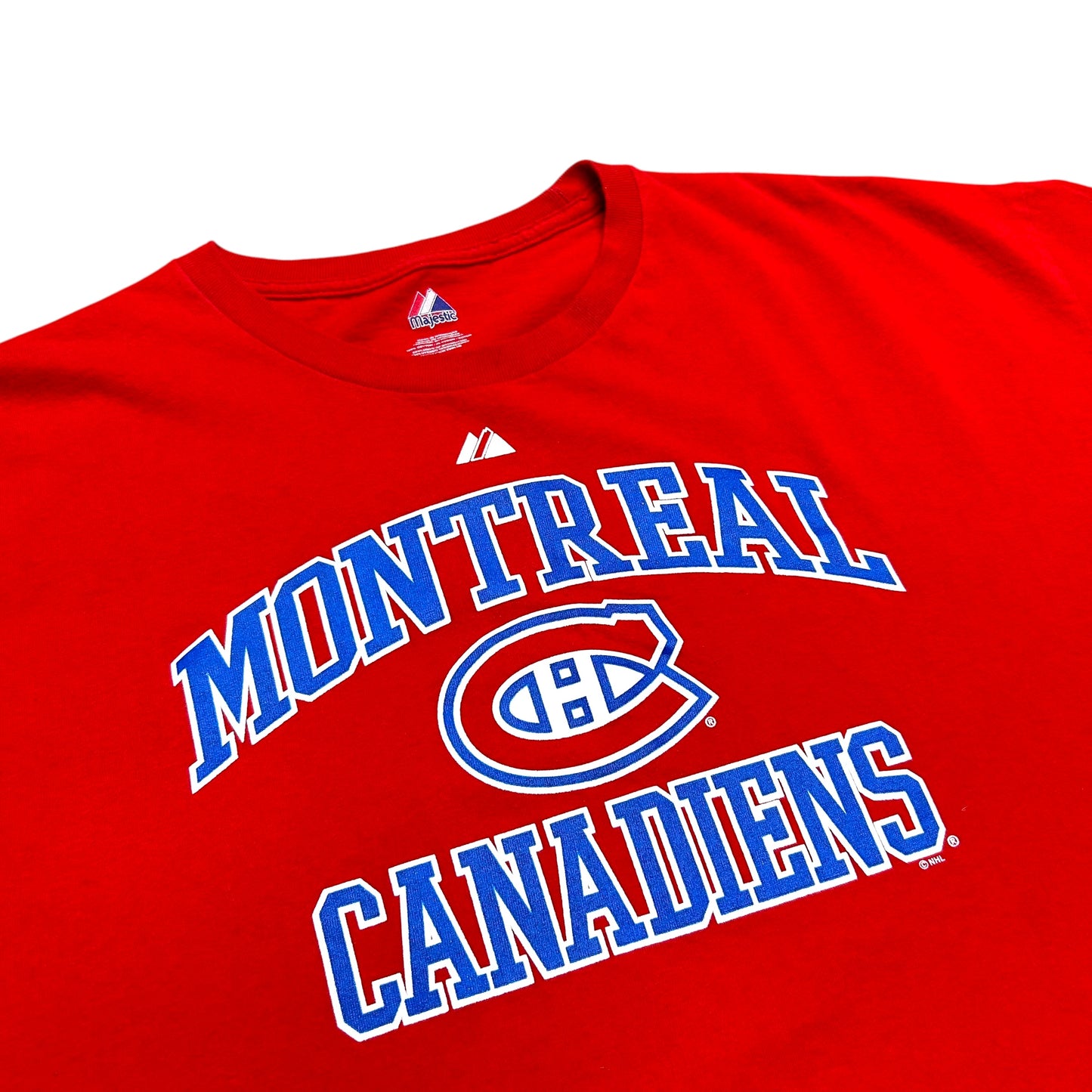 Late 2000s Majestic Montreal Canadiens Red Graphic T-Shirt - Size XXL