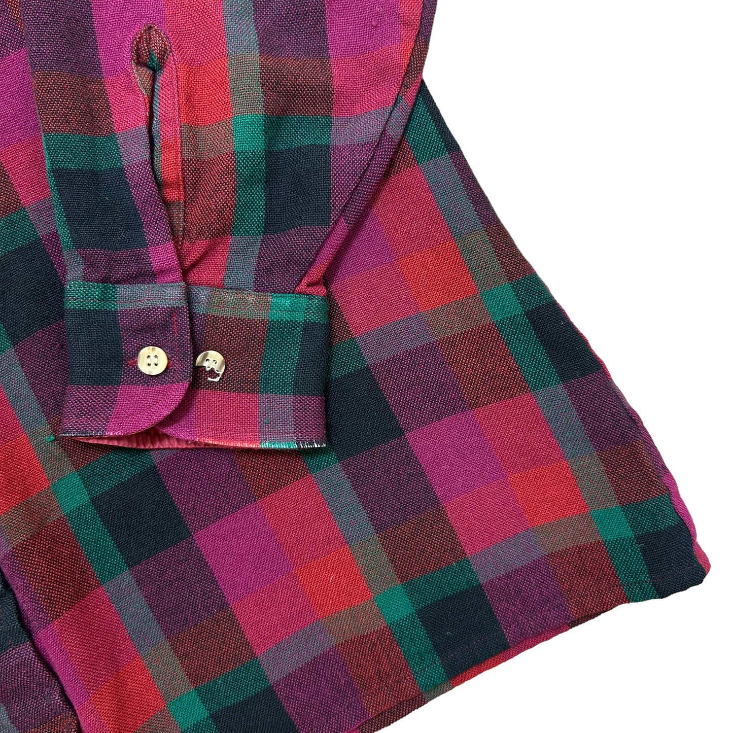 Vintage 1990s “Winterweight” By Van Heusen Red/Purple Flannel Shirt - Size Medium (Fits L/XL)