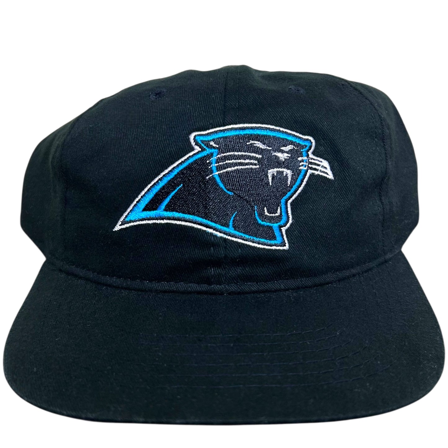 Vintage 1990s American Needle Carolina Panthers Black Snapback Hat - One Size