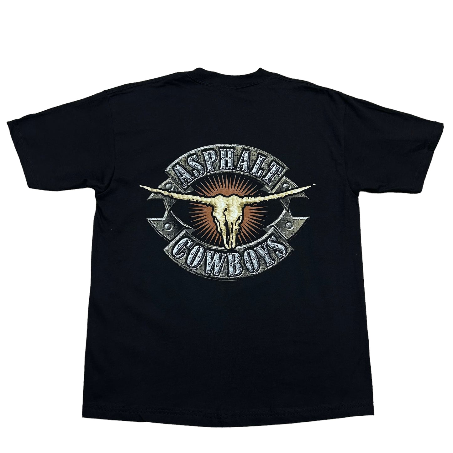 Vintage 1990s Brooks & Dunn “Asphalt Cowboys” Black Graphic T-Shirt - Size Large