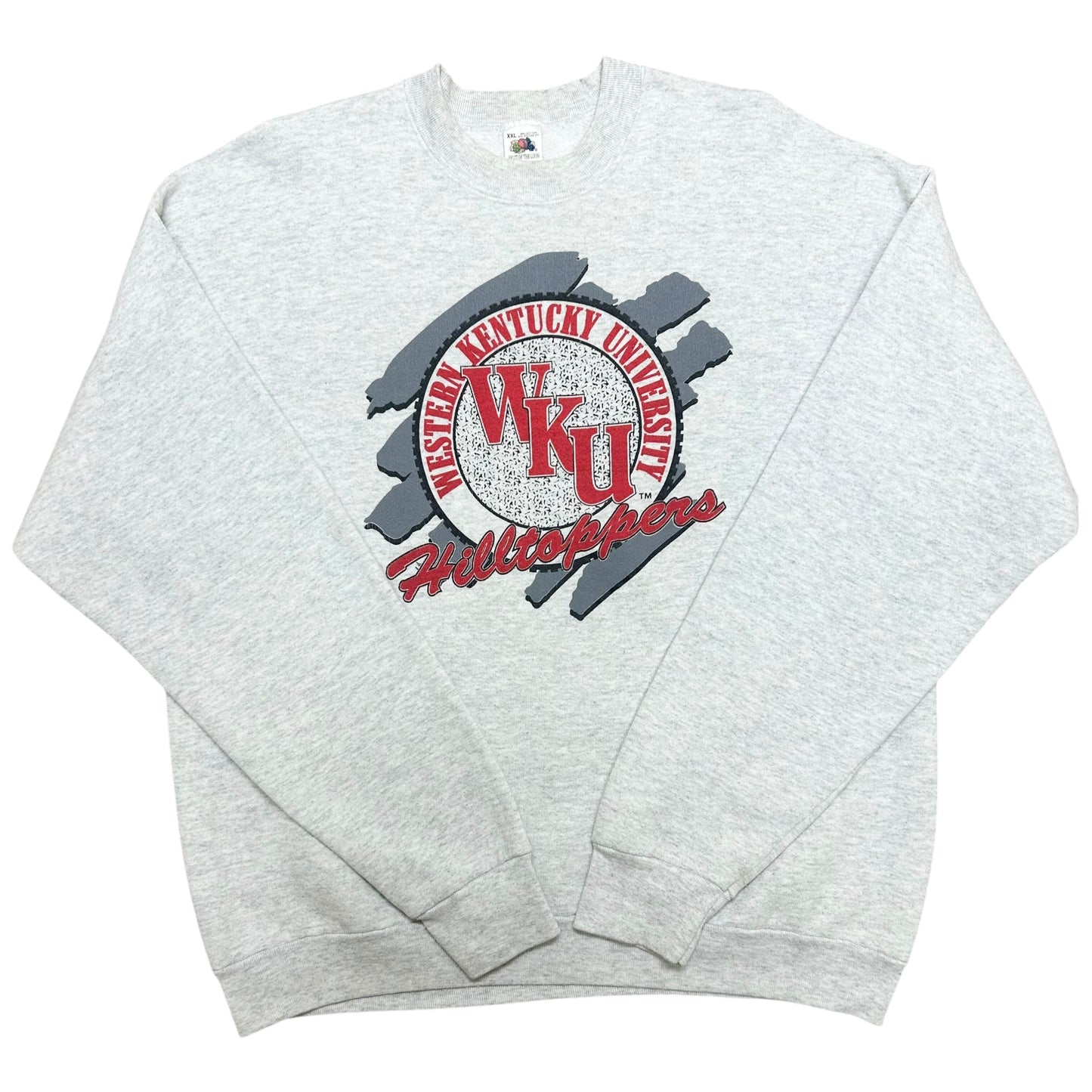 Vintage 1990s Western Kentucky Hilltoppers Heather Grey Crewneck Sweatshirt- Size XXL (Fits XL)