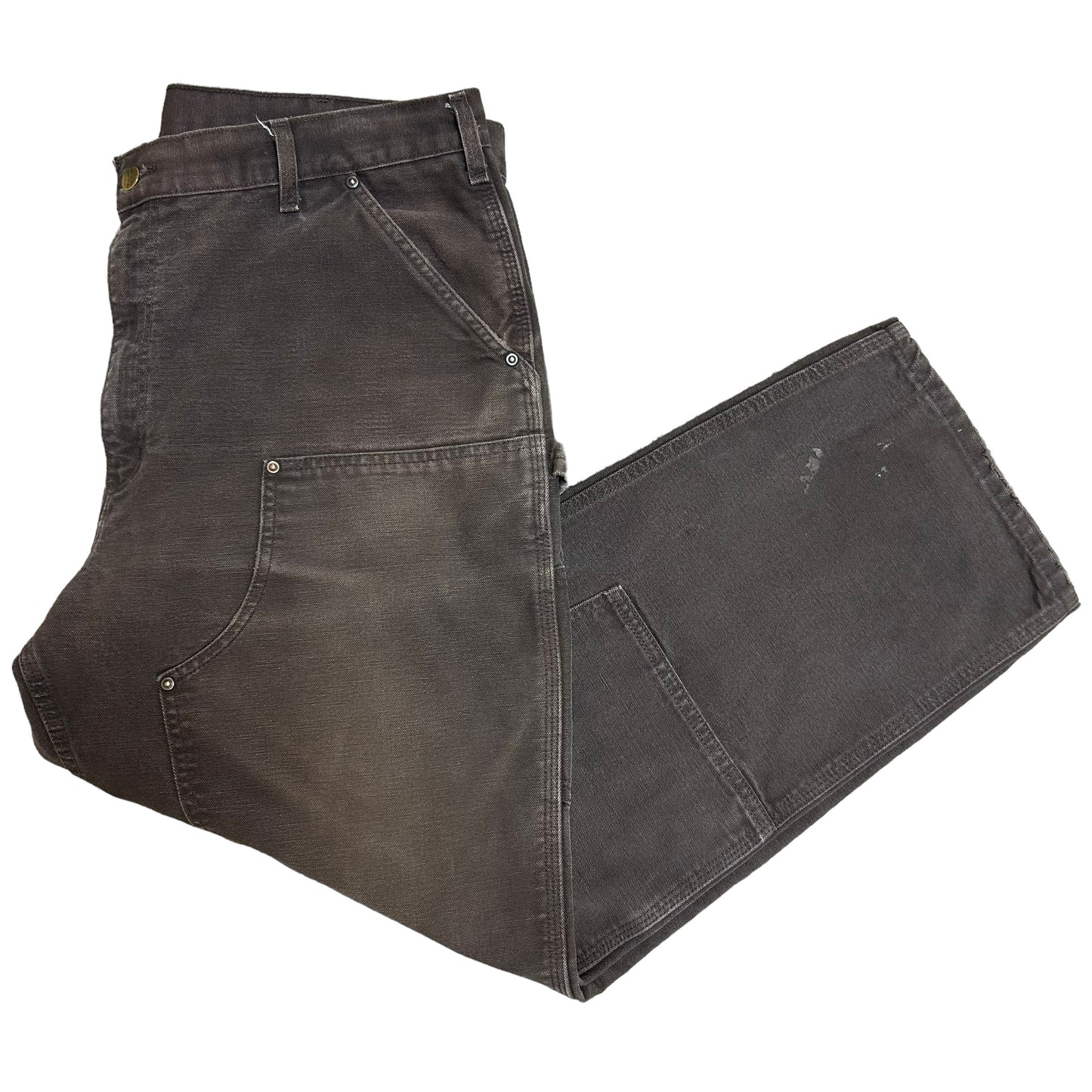 Modern Carhartt Brown Double-Knee Carpenter Pants - Size 38 x 30”