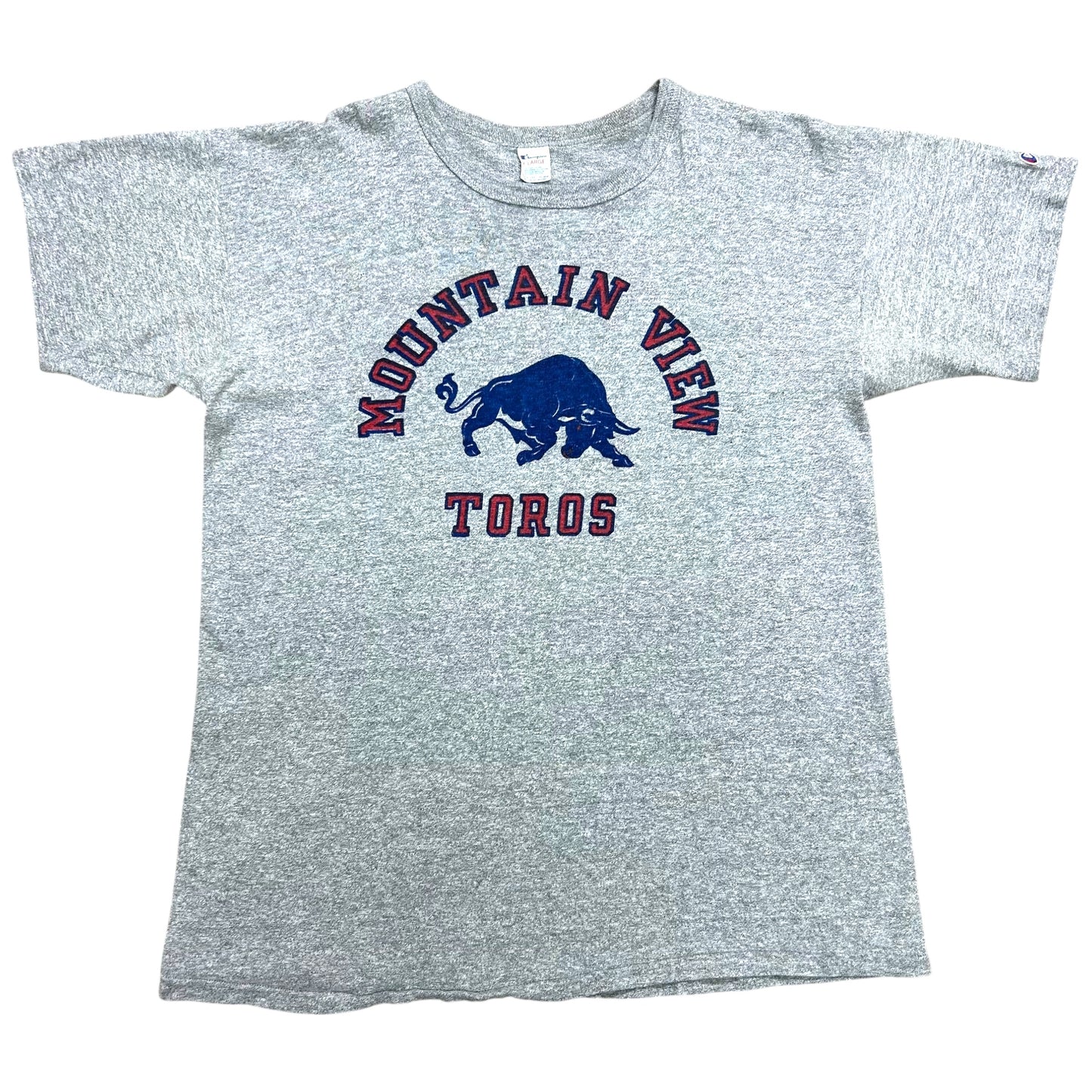 Vintage 1980s Champion Mountain View Toros Grey Graphic T-Shirt
