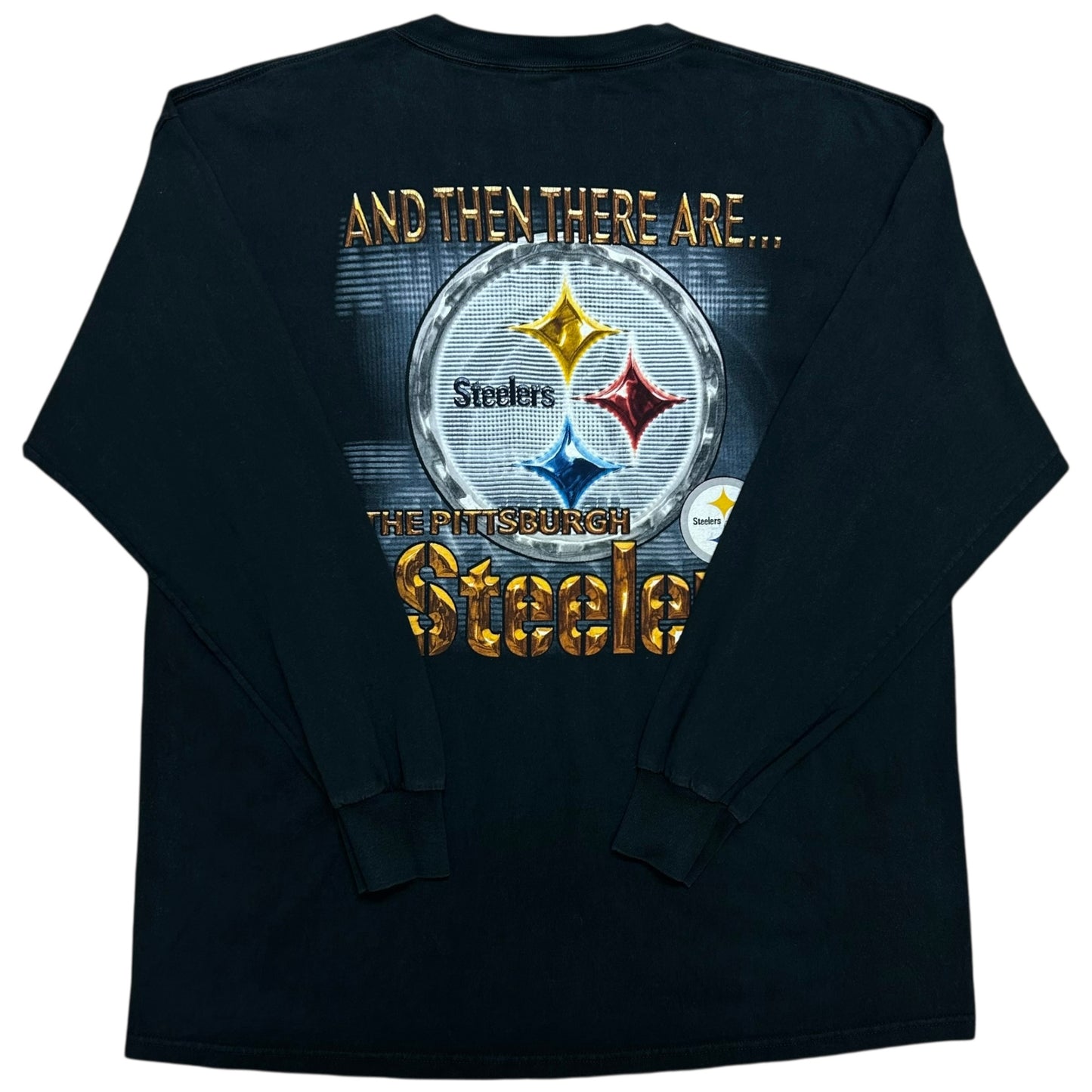 Late 2000s Pittsburgh Steelers Black Long Sleeve Shirt - Size XL