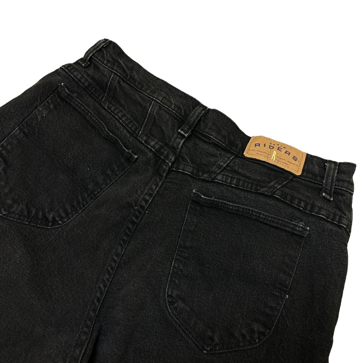Vintage 1990s Riders Black Tapered Slim Fit Jeans - Size 30” x 28”
