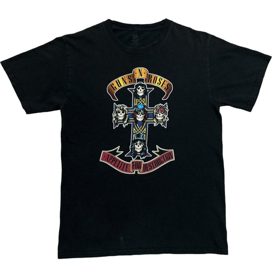 Mid-2000s Guns N Roses “Appetite For Deatruction” Black Graphic T-Shirt - Size Small