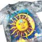 Early 2010s Sun & Moon Grey Tie-Dye Graphic T-Shirt - Size Large