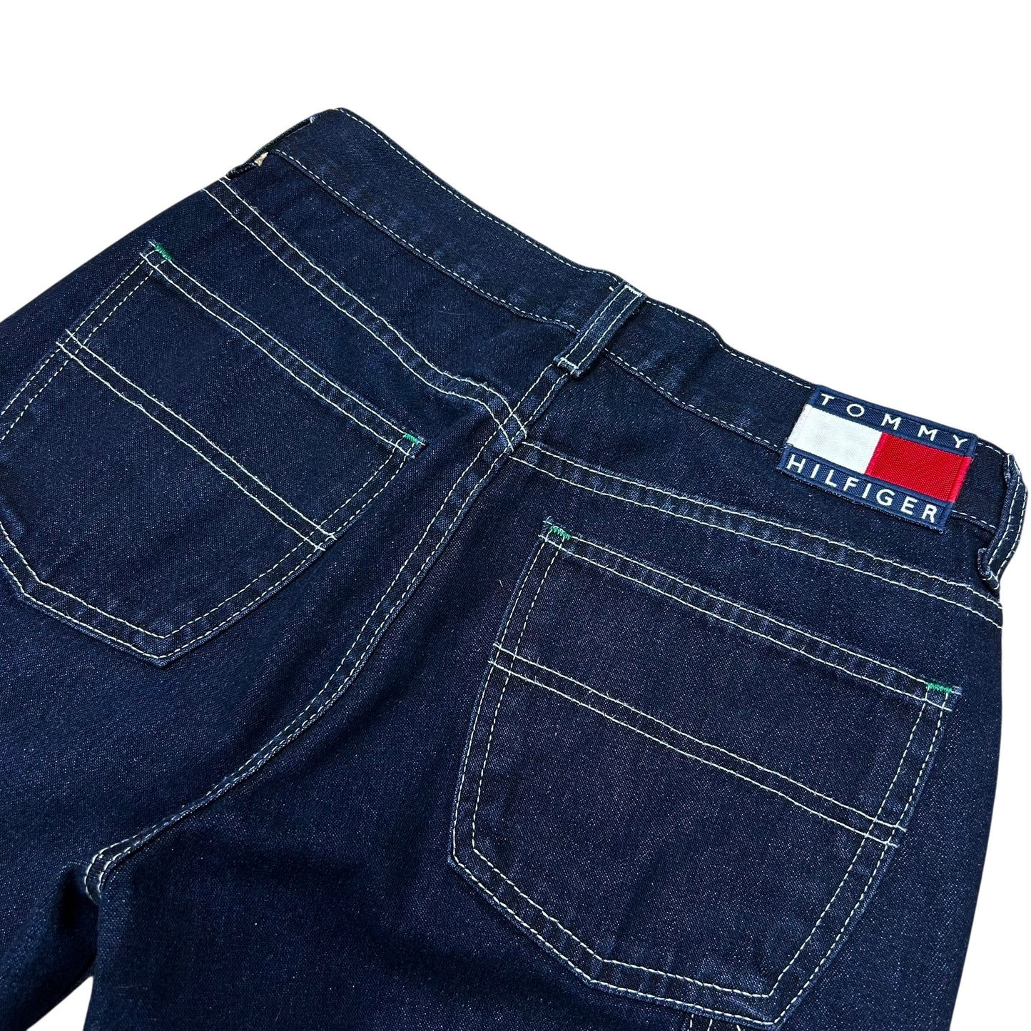 Early 2000s Tommy Jeans Dark Wash Tapered Fit Carpenter Jeans - Size 28” x 29”