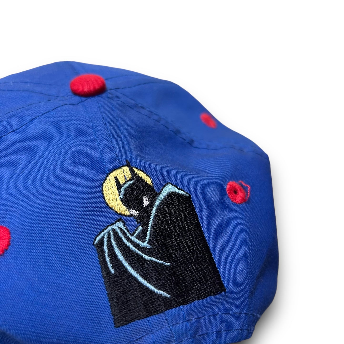 Vintage 1990s Batman Blue/Red Snapback Hat (Smaller Fit)