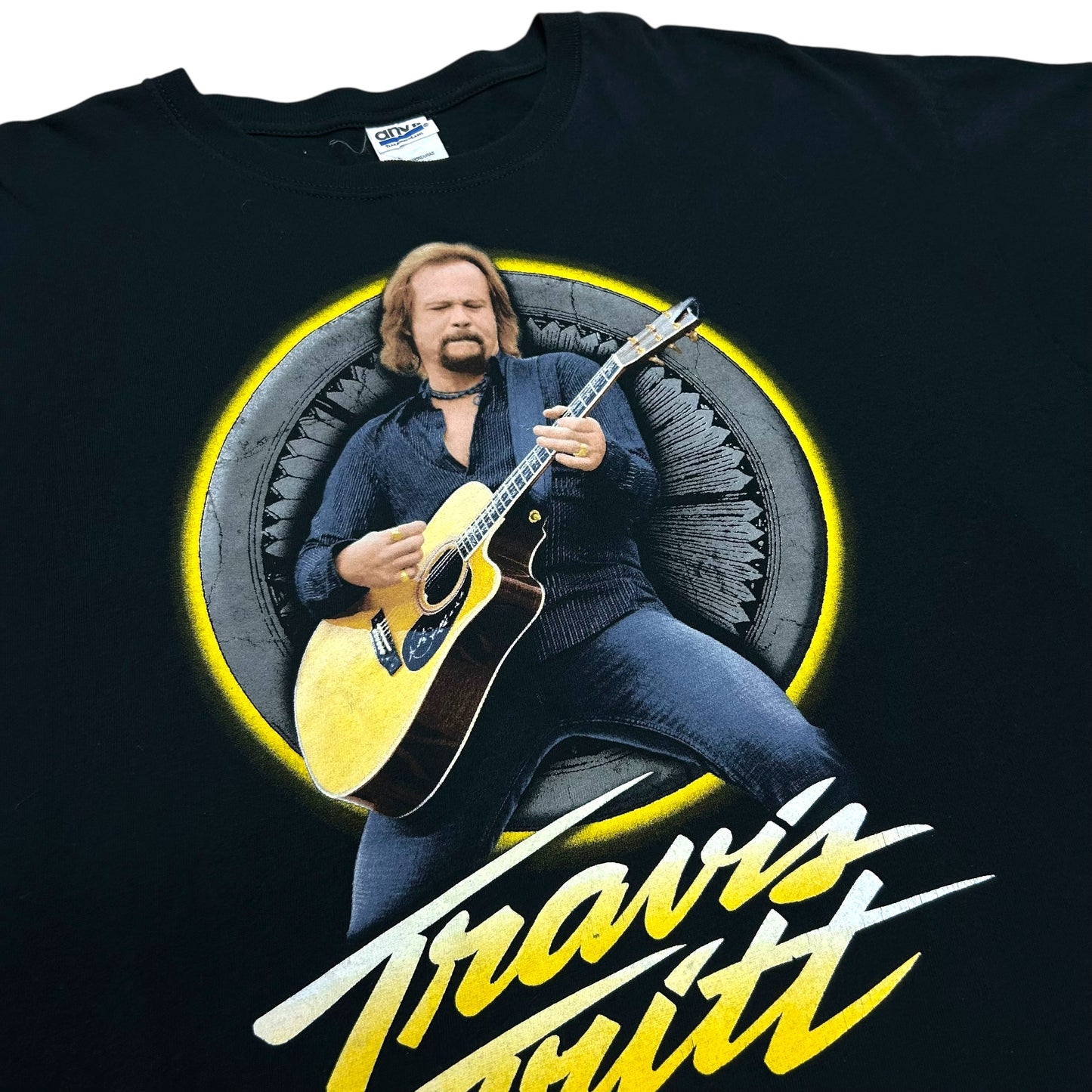 Early 2010s Travis Tritt Live Black Tour Graphic T-Shirt - Size XL (Boxy Fit)