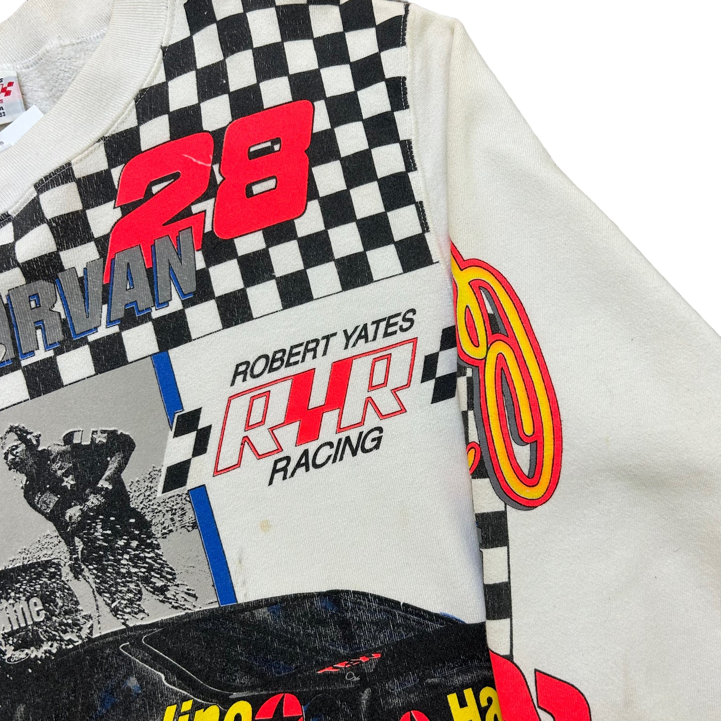 Vintage 1990s Ernie Irvan “Over The Wall Gang” All Over Print Crewneck Sweatshirt - Size Medium (Fits Large)