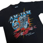 Vintage 1990s Am-Jam Biker Rally Cobleskill, NY Black Graphic T-Shirt - Size Medium