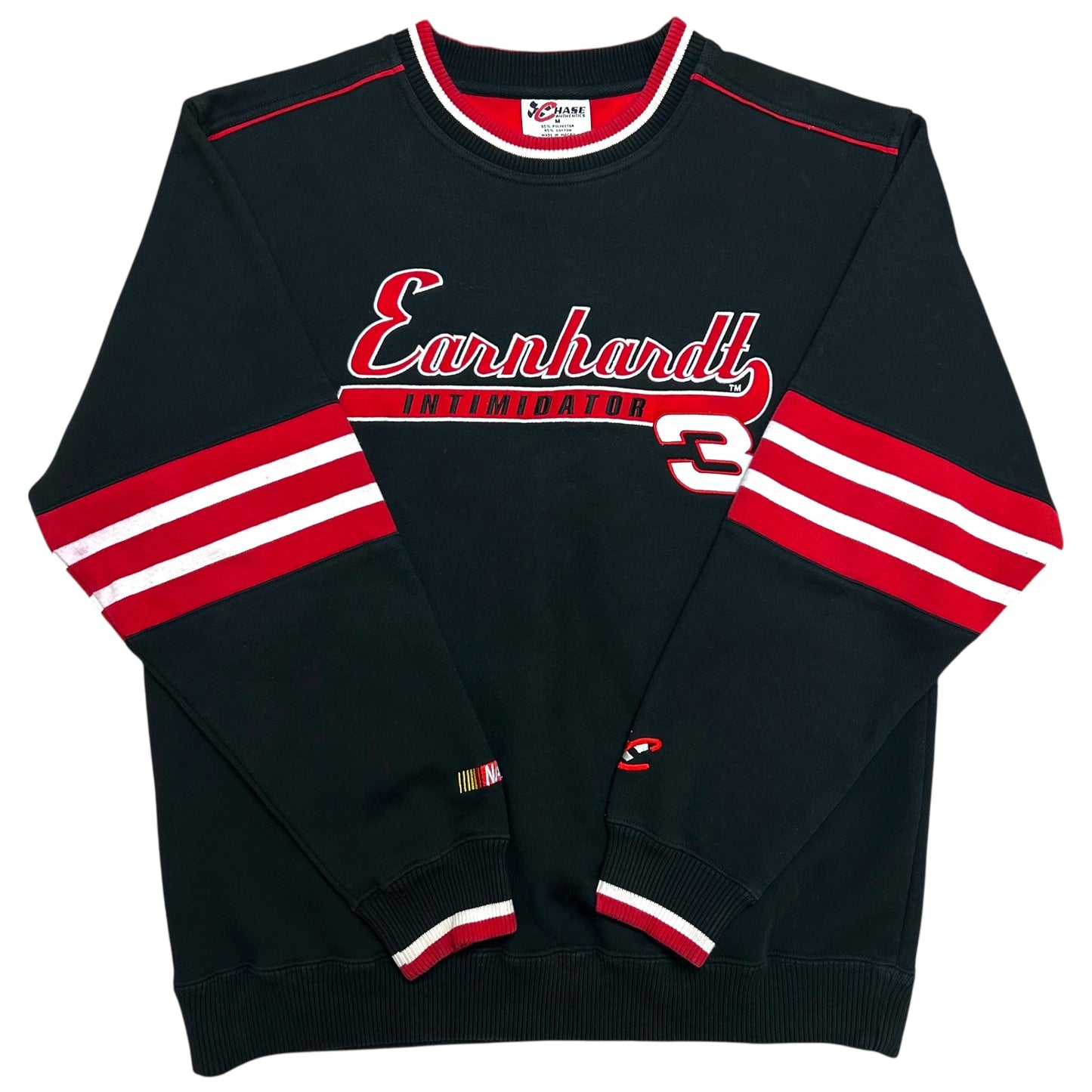 Late 2000s Chase Authentics Dale Earnhardt Sr. Black/Red Crewneck Sweatshirt - Size Medium (Fits M/L)