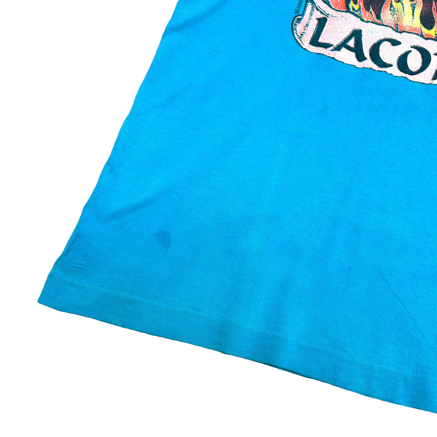 Vintage 1990s Laconia, NH Motorcycle Rally 1996 Blue Graphic T-Shirt - Size Large