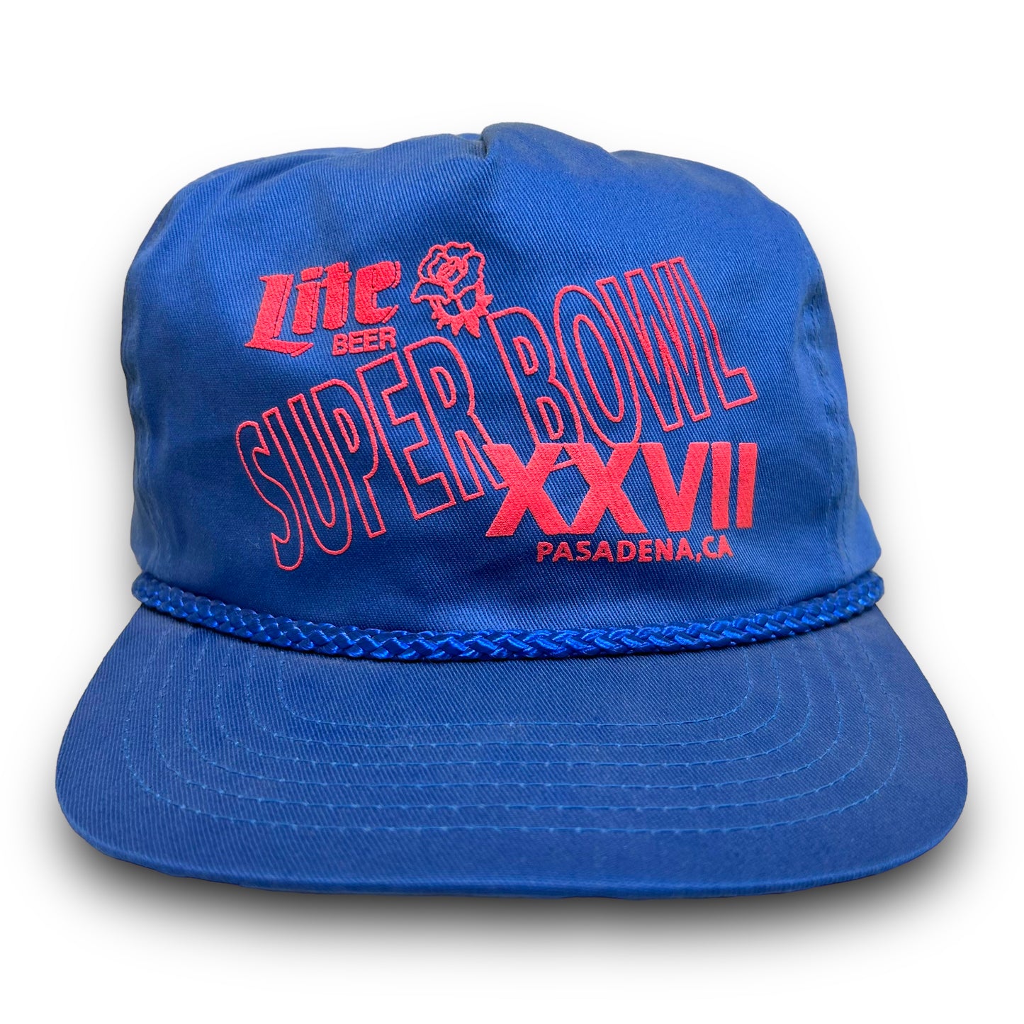 Vintage 1990s Super Bowl XXVII Blue Snapback Hat