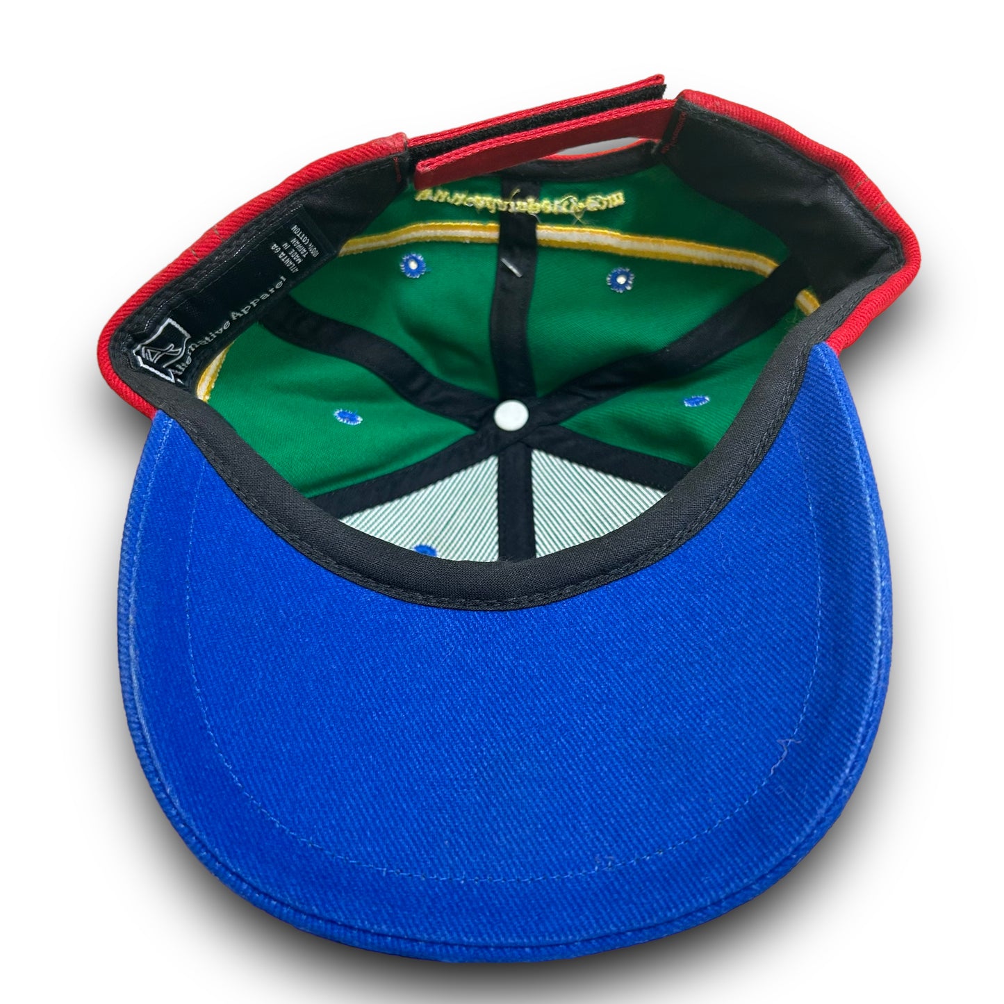 Vintage 1990s Spree Racing Kyle Petty #45 Color Block Velcro Strapback Hat