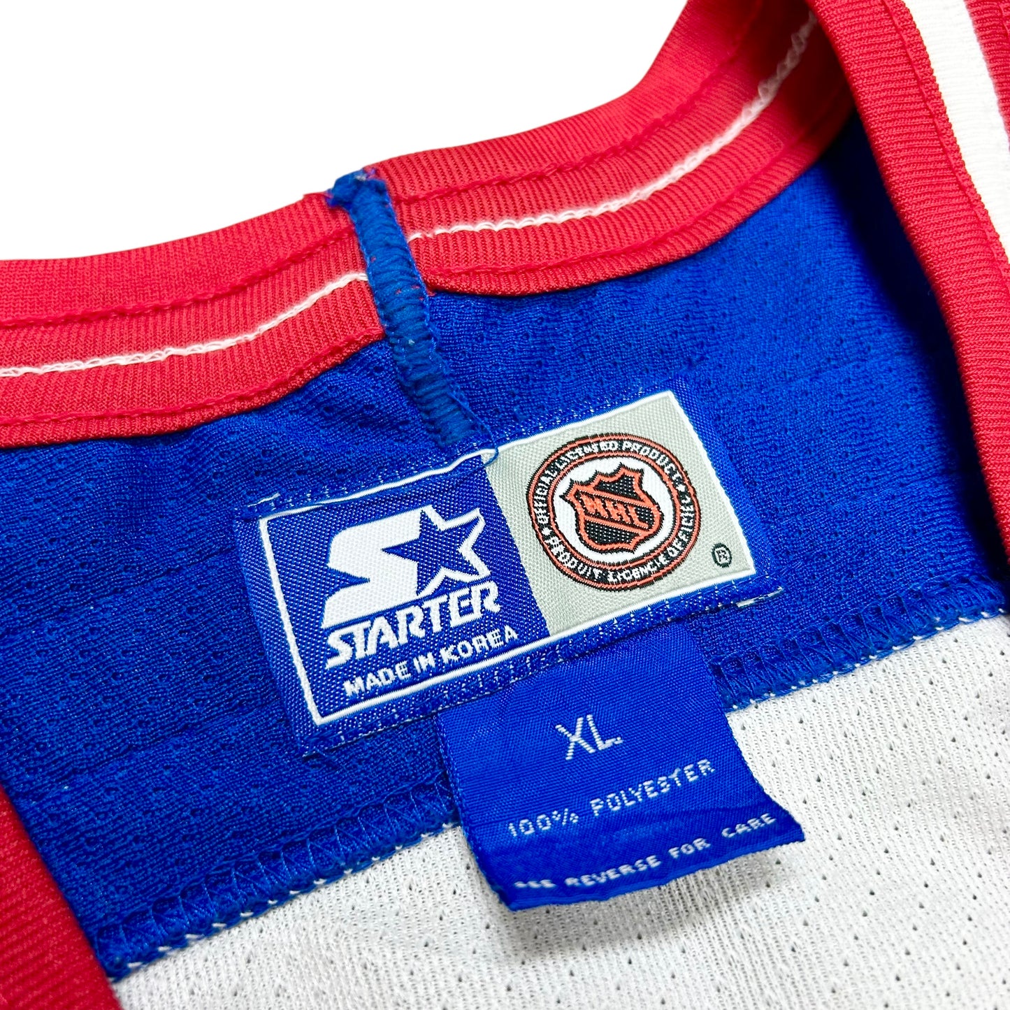 Vintage 1990s Starter New York Rangers White Hockey Jersey - Size XL