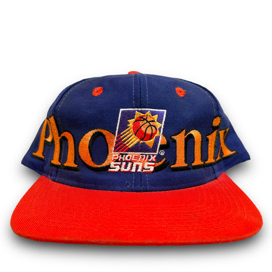 Vintage 1990s Phoenix Suns Logo 7 Shadow Logo Embroidered Purple Snapback Hat